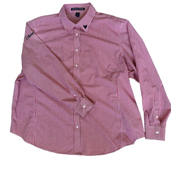DISNEY Store Red &amp; White Gingham Button-Down - Iconic Employee Design - Picture 1 of 12